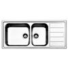 Apell Lavello da Incasso 2 Vasche con Gocciolatoio a Destra Semifilo 116 x 50 cm Acciaio Inox Linear Apell LNG1162IRBC