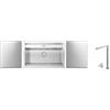 Apell Lavello da Incasso 2 Vasche Flat Semifilo 79 x 50 cm Acciaio Inox con Tagliere in Vetro Bianco e Miscelatore Telescopico APL1260CR Serie Eleganza Apell RE791IKITW