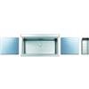 Apell Lavello da Incasso 1 Vasca Monovasca Flat Semifilo 90 x 51 cm Acciaio Inox con Tagliere in Vetro Silver e Colino Acciaio Inox Serie Eleganza Apell SAG901KITSISC