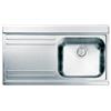 Apell Lavello da Incasso 1 Vasca con Gocciolatoio a Sinistra 90 x 51 cm Acciaio Inox Serie Iris Apell IR901ILSC