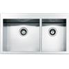Apell Lavello da Incasso 2 Vasche con vasca grande a Sinistra 86 x 51 cm Acciaio Inox Serie Amalthea Apell SQ4530ISC