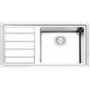 Apell Lavello da Incasso 1 Vasca con Gocciolatoio a Sinistra 86 x 50 cm Semifilo Acciaio Inox Linear plus Apell LNPG861ILBC