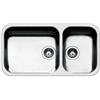Apell Lavello da Incasso 2 Vasche Sottotop 84 x 46 cm Vasca Grande a Sinistra Acciaio Inox Serie Ferrara Apell FE4530UBC