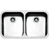 Apell Lavello da Incasso 2 Vasche Sottotop 89 x 51 cm Acciaio Inox Serie Ferrara Apell FE4545UBC