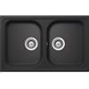 Schock Lavello incasso 2 Vasche sopratop sottotop 79 x 50 cm CRISTALITE Antracite LITHOS N200S SCHOCK LITN200SA51N