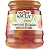 Sacla Saclà, Sottoli Grigliati, Peperoni Grigliati, Ideali per Antipasti, Contorni e per le Tue Preparazioni, Vaso Vetro, 290g, Confezione da 12 Pezzi