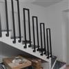 Cozykimo Corrimano a Ringhiera per Scale interne, a forma di U, ferro battuto, corrimano scale fai da te Montaggio Laterale, passamano per scale esterni, Corridoio Loft Villa (100cm, Nero)
