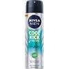 NIVEA MEN Cool Kick Fresh Spray Deodorante 6 x 150 ml, Deodorante uomo per tutti i tipi di pelle, Deodorante anti-traspirante per 48 h di freschezza e protezione