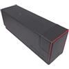 docsmagic.de Premium Magnetic Tray Long Box Black/Red Medium - Card Deck Storage - Porta Mazzo Scatola di Immagazzinaggio Nero/Rosso