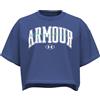 Under Armour T-Shirt Donna Under Armour Ua Hw Scripted Wm Crop Blu