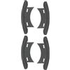 cyclingcolors 4x tappi di copertura guida lamelle persiane tapparelle finestra plastica clip ganci copri, nero per 55 x 13mm e 14mm