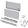 Emuca - Cassetto esterno Vertex 3D 60 kg altezza 242 mm, profondità 500 mm, Verniciato alluminio, Acciaio