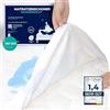 ZenPur Coprimaterasso, prodotto nell'UE, certificato Oeko-TEX Standard 100, in cotone, impermeabile e durevole, protezione e comfort in uno (180 x 200 cm, Bianco)
