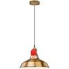 LEDSone Lampada a sospensione moderna vintage in metallo da soffitto in ottone giallo con cavo regolabile da 95 cm