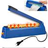 Mitening Sigillatrice per Sacchetti, Termosaldatrice, Sigilla Sacchetti, Tavolo Sigilla Sacchetti a Caldo, Termosigillatrice Manuale a Impulsi per Pp Pe Alluminio Bags Macchina Sigillante Plastica (L-200mm)