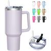 HNCY Tazza Termica da Viaggio con 2-in-1 Coperchio, 1180 ml Borraccia Termica, Bicchiere Termico con Cannuccia e Coperchio, Acciaio Inossidabile Travel Mug con manico, Tumbler Cup per Portabicchieri
