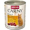 animonda Carny Adult, cibo umido per gatti, Manzo + Pollo, Cuore d'Anatra 6 x 800 g