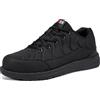 LARNMERN Scarpa Antinfortunistiche Uomo Protettive Scarpe da Lavoro Comode Sportive di Sicurezza con Punta in Acciaio Leggere Traspiranti (Nero LSE3127001, 36EU)