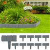 Forever Speed 10PCS Recinzione per Giardino 2.5m Grigio Bordi da Giardino Effetto Pietra Bordo per Prato Adatto in Plastica per Aiuole e Prati