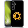 Head Case Designs Licenza Ufficiale AS Roma Nero E Oro Grafica Crest Custodia Cover in Morbido Gel Compatibile con Samsung Galaxy S24+ 5G