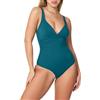 Goldenpoint Donna Costume da Bagno Intero Shaping Incrociato Serie Tinta Unita, Costume Intero Modellante con Imbottiture Removibili e Spalline Regolabili in Microfibra Tinta Unita