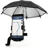 APEBAZY Supporto del telefono della moto con ombrello parasole pioggia e prevenzione delle infiltrazioni d'acqua Nuovo stile Supporto multifunzione del telefono cellulare della bicicletta