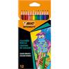 BIC Intensity, Matite Colorate per Adulti, Fusto Triangolare, Colori Brillanti e Intensi, 12 Unità