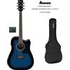 IBANEZ PF15ECE TBS Blu Chitarra Acustica Amplificata con Tuner + Borsa omaggio