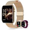 Erkwei Smartwatch Donna Effettua o Rispondi alle Chiamate 1.85 Orologio Fitness con Contapassi Frequenza Cardiaca Sonno SpO2 Smart Watch per iOS Android