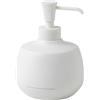 GEDY | Dosasapone Kira, Dispenser Sapone in Resina, Colore Bianco Matt, 13,6x10,8x10,6cm, Capacità 295ml