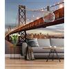 Komar WTD - Carta da parati fotografica, motivo: Bay Bridge, dimensioni: 368 x 254 cm, ponte, città, urbano, camera da letto, soggiorno, New York