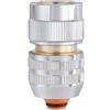 CLABER - RACCORDO AUTOMATICO 1/2" - 5/8" CON AQUASTOP IN OTTONE CROMATO 9611