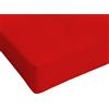 Italian Bed Linen Max Color Lenzuolo sotto a 1 Piazza e Mezza, 100% Cotone, Rosso, 1 Posto e Mezzo