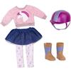 Glitter Girls - Galop & Glow! - Maglione e leggings Unicorno - Abbigliamento da equitazione - Casco e stivali da equitazione - Vestiti e accessori per bambole da 36 cm - 3 anni +