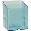 Exacompta - Cod. 67736D - Confezione da 10 Portapenne per scrivania Pen-Cube Chromaline - 2 scomparti di dimensioni ed altezze diverse - Dimensioni (PxLxA): 7,4x7,4x9,3 cm - Turchese traslucido