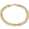 Gioielleria Lucchese Oro Bracciale Uomo Oro Giallo Bianco GL101719