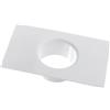 EUROPLAST Connettore dritto per condotto da 125 mm con flangia, condotto rotondo in PVC, tubo di ventilazione, piastra a parete