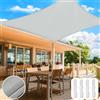 SEoKar Tenda a Vela Impermeabile 2x3 m Rettangolare, Vela Ombreggiante Parasole Protezione Raggi UV Poliestere Antistrappo Con 4 Corde Fisse, Tenda da Sole per Giardino, Balcone, Piscinae, Terrazza, Grigio