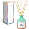 Scent-Hi Profumatore per Ambienti Bastoncini 100ml con 6 Diffusore Bastoncini di Aromi, Gelsomino Olio Essenziale, Senza Alcool, Diffusore Profumato Fragranza a Lunga Durata