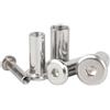 SEIDER 5/10/20pcs M3 M4 M5 M6 M8 304 acciaio inossidabile grande piatto esagonale testa a esagono incassato rivetto connettore inserto manicotto comune dado(35mm length,M6 x10pcs)