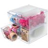 Deflecto x-divider Cube, colore: Nero 4 cassetti Clear
