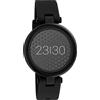 Oozoo Q4, smartwatch unisex, 39 mm, con cinturino in silicone da 16 mm, per uomo e donna, orologio fitness con contapassi, orologio sportivo per iOS e Android, nero/nero, cinghia