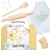 ScrapCooking SCRAP COOKING 1138 - Valigetta piccolo chef con rullo per pasticceria e cucchiaio in legno, scatole, taglierina, grembiule in cotone, valigetta per bambini piccoli