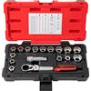 KS Tools 922.4040 - Set di chiavi attraversanti 3/8'' + 1/2'' - 10-24 mm - Gamma TRIPLEplus® - Allenamento 19 mm maschio - Finitura cromata satinata - 17 pezzi