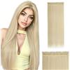 S-noilite®, Extension dei capelli, 1 pezzi con 5 clips, 3/4 testa piena, colore: bionda candeggina, dimensioni: 76cm-dritto
