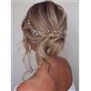 Cubahop Bride Wedding Hair Vines Bridal Crystal Headband Strass Headpieces Accessori per capelli per le donne e le ragazze (Oro rosa)