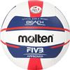 Molten Europe Ball-V5B5000-DE - Pallone da spiaggia, 5 pezzi, colore: Bianco/Blu/Rosso