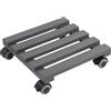 Metafranc Rullo per Piante 300 x 300 mm - Portata 60 kg - Piastra di Pino - Grigio - Ruote in TPE con 2 fermatori/Rullo Interno/Rullo per Fiori/Aiuto per Il Trasporto di Piante / 825260 Grigio