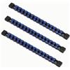 ACEBON Set Porta Bussole 3/8 (10 mm), 3 Barre con 45 Clip, Supporto per Bussole Metriche e SAE, Organizer per Cassetta Attrezzi, Officina e Garage