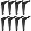 QUARKZMAN 8pz Regolabile Serraggio Leva Maniglie M6 x 16mm Maschio Filettatura Bullone Manopole Girevole Vite blockggio Rapido Rilascio Cricchetto Pulsante Maniglia, Nero